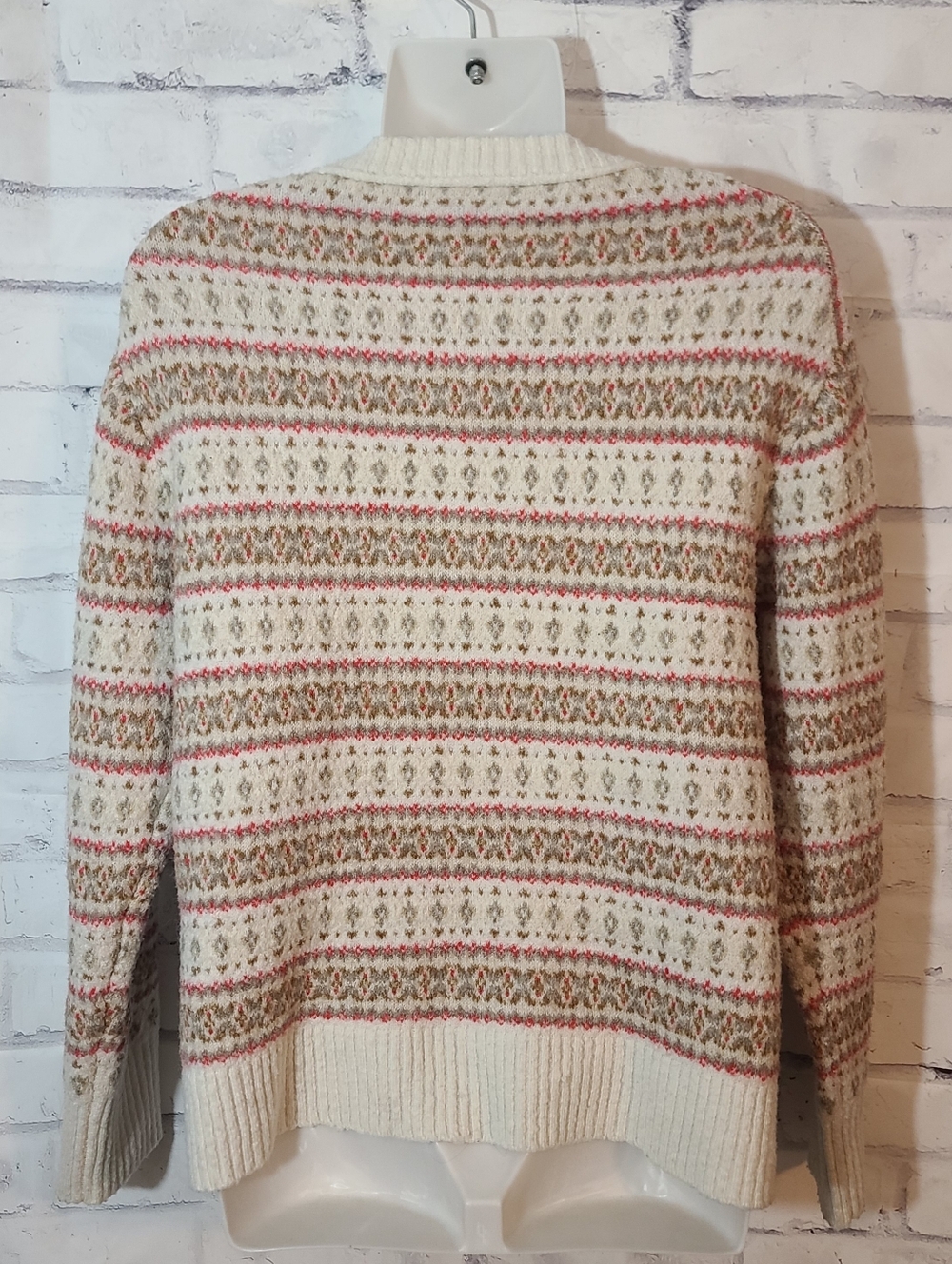 American Eagle Oversized Soft Fair Isle Crewneck Sweater XS - Picture 7 of 7